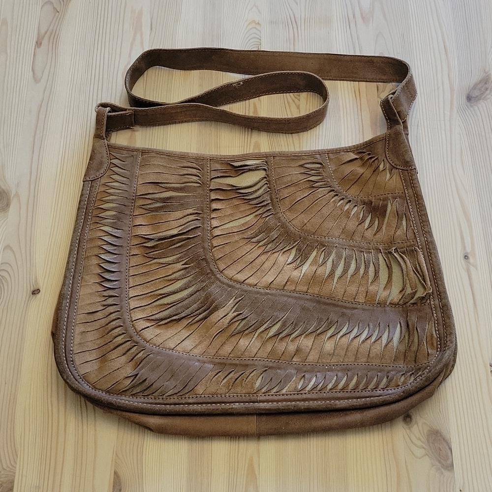 Suede Crossbody Bag 29cm x 39cm